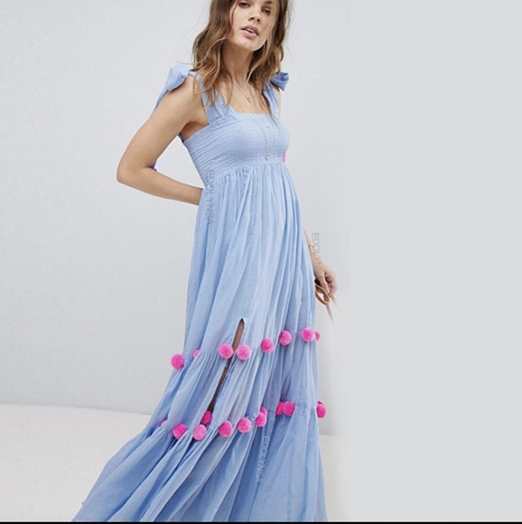 NWT Pom Pom Beach Maxi Summer Dress - Picture 2 of 12